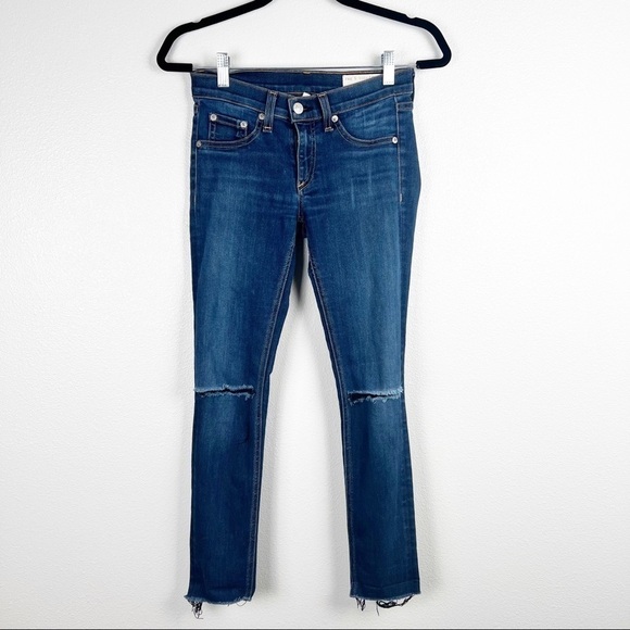Rag & Bone‎ Distressed Skinny Jeans Sz 25 - Picture 1 of 6